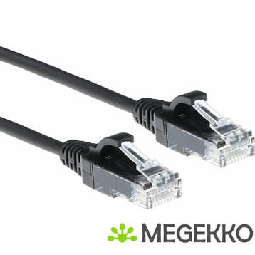 ACT Zwarte 10 meter LSZH U/UTP CAT6 datacenter slimline, Verzenden