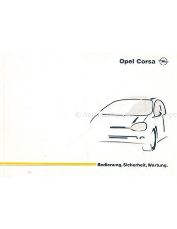 1997 OPEL CORSA B INSTRUCTIEBOEKJE DUITS