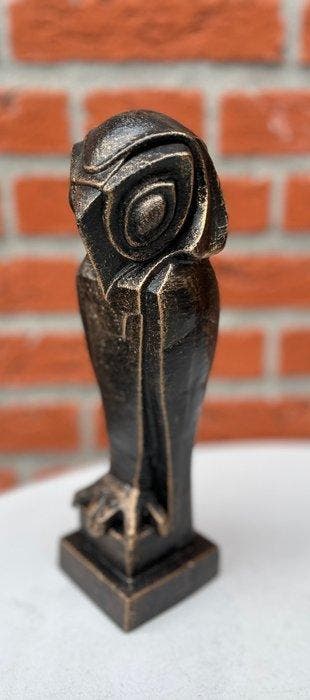Beeld, Art Deco uil naar Johan Coenrad Altorf van gietijzer., Antiek en Kunst, Curiosa en Brocante
