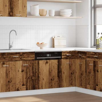 vidaXL Vaatwasserpaneel 60x1,5x67 cm bewerkt hout oud, Verzenden