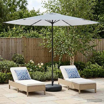 vidaXL Tuinparasol met voet 300 x 300 cm Polyester, Verzenden, Nieuw