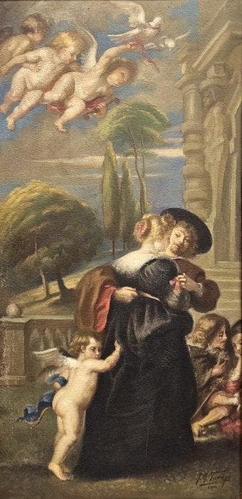 Peter Paul Rubens (1577-1640), Naar - Cupid And The Lovers