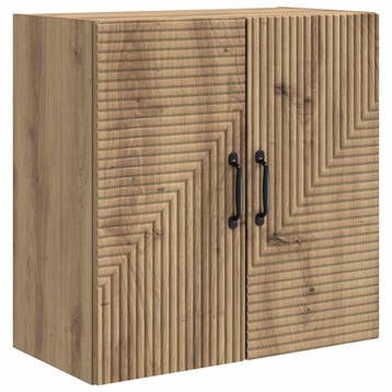 vidaXL Wandkast Artisanaal eiken 59 x 31 x 60 cm Bewerkt, Verzenden, Nieuw