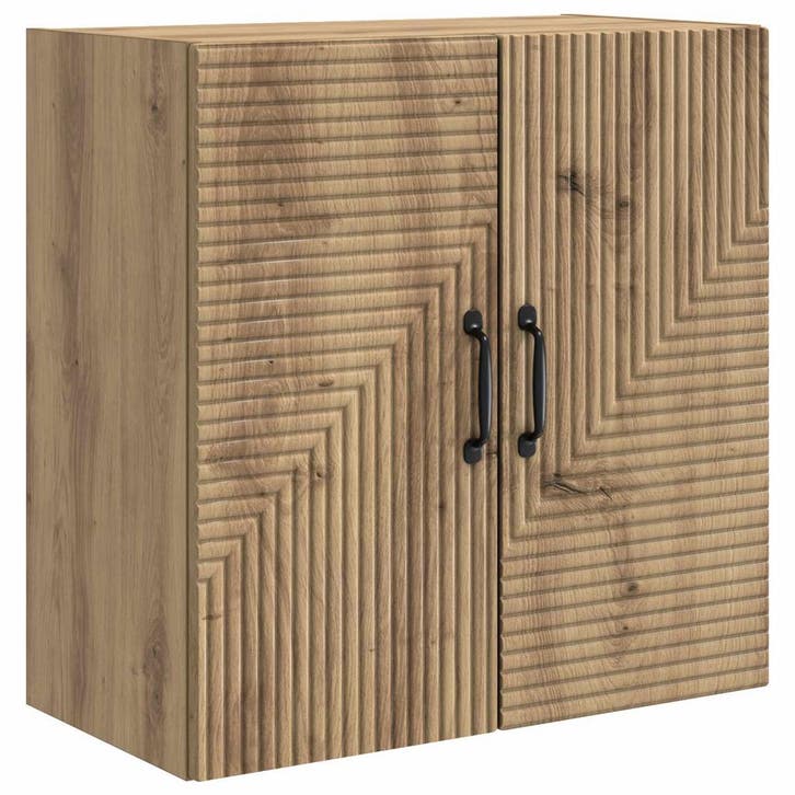 vidaXL Wandkast Artisanaal eiken 59 x 31 x 60 cm Bewerkt, Huis en Inrichting, Kasten | Overige, Nieuw, Verzenden