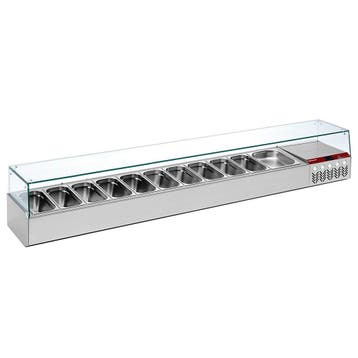 Opzetkoelvitrine | 11x 1/3 GN + 1x 1/9 GN | 0°C/+8°C |, Verzenden