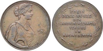 Praemienmedaille o J, um 1900 Hoexter Stadt:, Postzegels en Munten, Penningen en Medailles, Verzenden