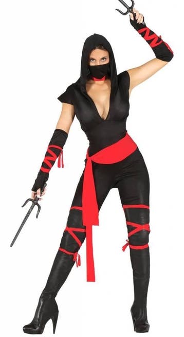 Ninja Kostuum Zwart Dames, Verzenden
