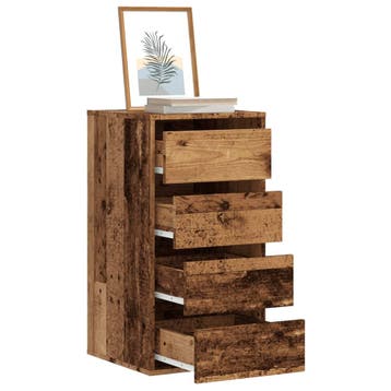 vidaXL Ladekast 40x41x76 cm bewerkt hout oud houtkleurig, Verzenden