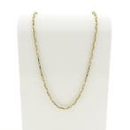 Bicolor gouden fantasie schakelketting, Ophalen of Verzenden, Gebruikt, Overige kleuren, Goud