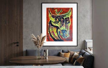 Simeon Gonzales - torito con Ave XL, Antiek en Kunst