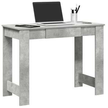 vidaXL Bureau 100x45x75 cm bewerkt hout betongrijs, Verzenden, Nieuw