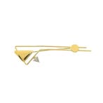 Bicolor gouden abstracte broche met diamant; 0,01 ct., Bijoux, Sacs & Beauté, Broches, Ophalen of Verzenden