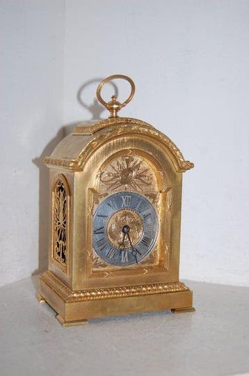 Reisklok - - Verguld brons - 1850-1900 - met repetitie, Antiek en Kunst