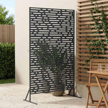 vidaXL Privacyscherm 100 x 50 x 180 cm Staal Antraciet, Jardin & Terrasse, Verzenden