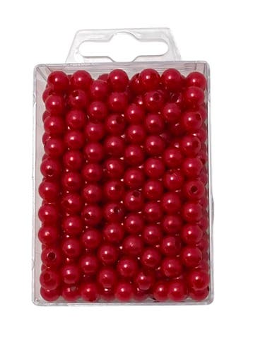 Parels rijgparels 19 Rood 8 mm, Nieuw