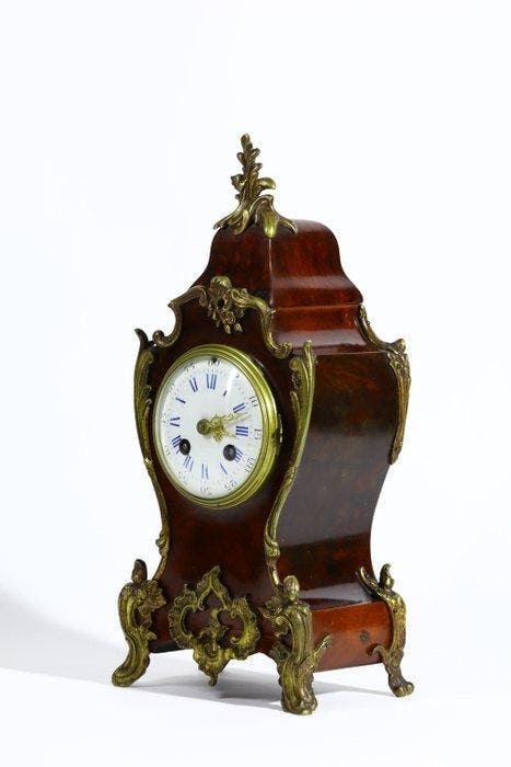 Pendule Rococo Hout, Brons - 1850-1900, Antiek en Kunst, Antiek | Klokken