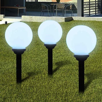 vidaXL Tuinpadlampen 6 st met grondpin LED 20 cm, Verzenden, Nieuw