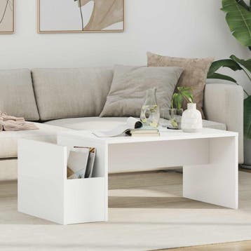 vidaXL Salontafel Wit 90 x 45 x 35 cm Bewerkt hout, Verzenden