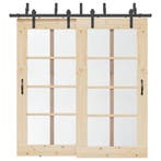 vidaXL Doos met onderdelen voor schuifdeur 213,5 cm staal, Doe-het-zelf en Bouw, Hang- en Sluitwerk, Verzenden, Nieuw