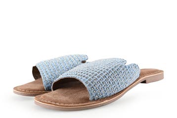 Lazamani Slippers in maat 41 Blauw, Kleding | Dames, Slippers, Lazamani, Zo goed als nieuw, Verzenden