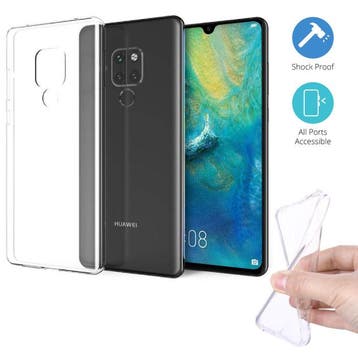 Huawei Mate 20 Transparant TPU Hoesje + Screen Protector, Verzenden