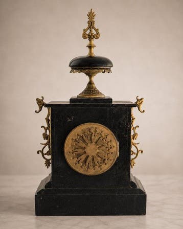 Klok Napoleon III Marmer, Brons - 1850-1900, Antiek en Kunst