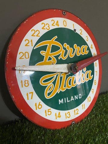 Scorebord Birra Italia MILANO - Emaille plaat - geëmailleerd
