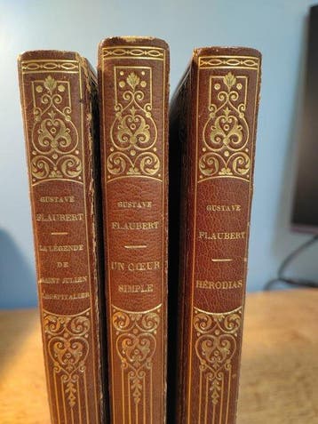 Gustave Flaubert [reliures de Carayon] - Trois contes - Un