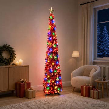 vidaXL Pop-up led-kerstboom met sterrentopper 180 cm 100, Verzenden, Nieuw
