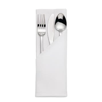 Band servet wit | 10 stuks | 100% kartoen | 55x55cm Mitre, Verzenden, Nieuw in verpakking