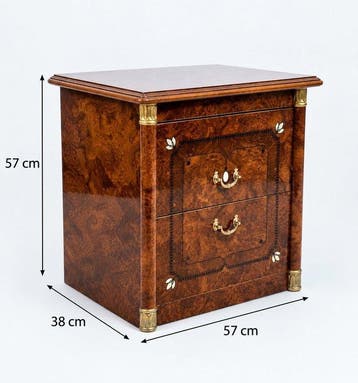Élégante - Ladekast - Knoesthout, Messing, Schelp, Hout -