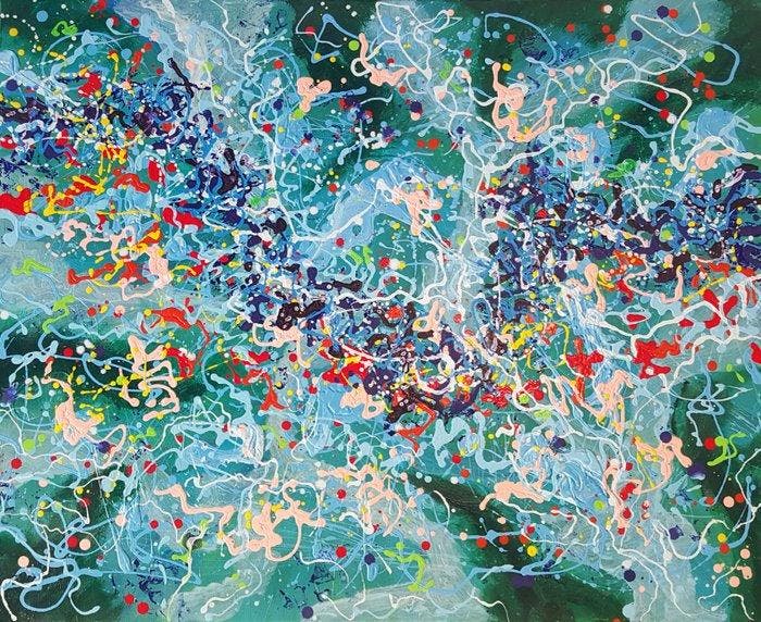 Stanislav Kunchev 1984 - “Believe in Tomorrow”, Antiquités & Art, Art | Peinture | Moderne