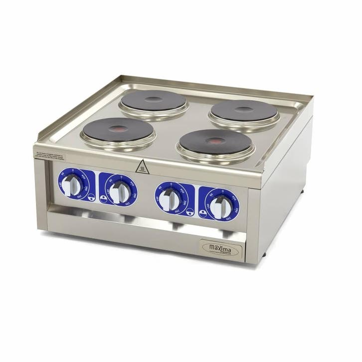 Kookplaat Horeca - 4 Pitten - Dubbel - 60 cm Diep - 400V, Zakelijke goederen, Horeca | Keukenapparatuur, Nieuw in verpakking, Fornuis, Frituur en Grillen