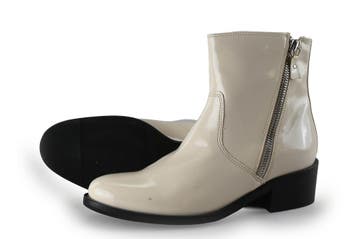19v69 Italia Enkellaarzen in maat 39 Wit, Kleding | Dames, Verzenden, Wit, Lage of Enkellaarzen, Zo goed als nieuw