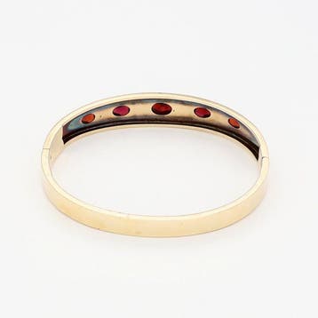 Armband - 14 karaat Geel goud - Granaat, Nieuw