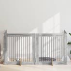 vidaXL Hondenhek met standaarden 4 pcs Grijs sonoma 100 x, Verzenden