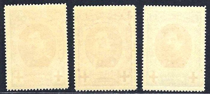 België 1915 - De reeks Rood Kruis  Koning Albert I in een, Timbres & Monnaies, Timbres | Europe | Belgique
