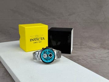 Invicta - Speedway Blue Chronograph Date - Sans prix de, Handtassen en Accessoires, Horloges | Heren, Nieuw