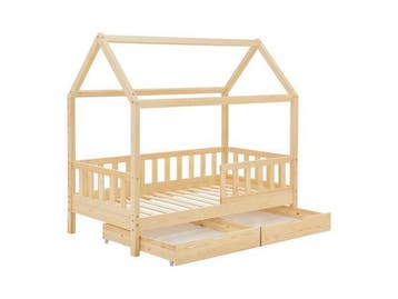 Veiling - Kinderbed Marli - 80 x 160 cm - Houtkleur - Incl., Kinderen en Baby's, Nieuw