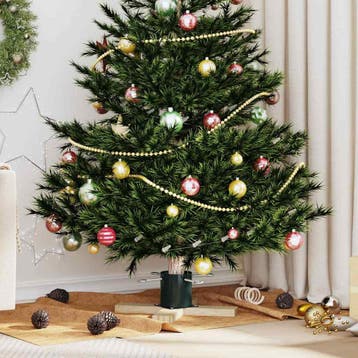 vidaXL Kerstboomstandaard Groen 50 x 50 x 16 cm Massief, Diversen, Verzenden, Nieuw
