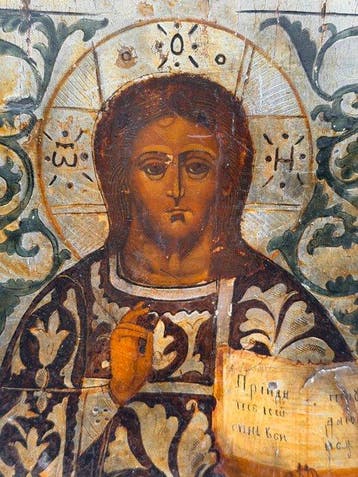 Icoon - Christus Pantokrator - Hout