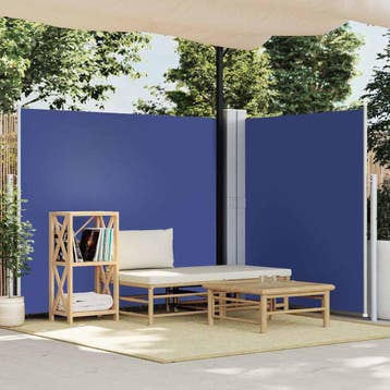 vidaXL Windscherm uittrekbaar 160x600 cm blauw, Verzenden, Nieuw