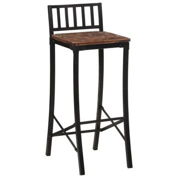 vidaXL Barstoelen 2 st massief gerecycled hout, Verzenden, Nieuw