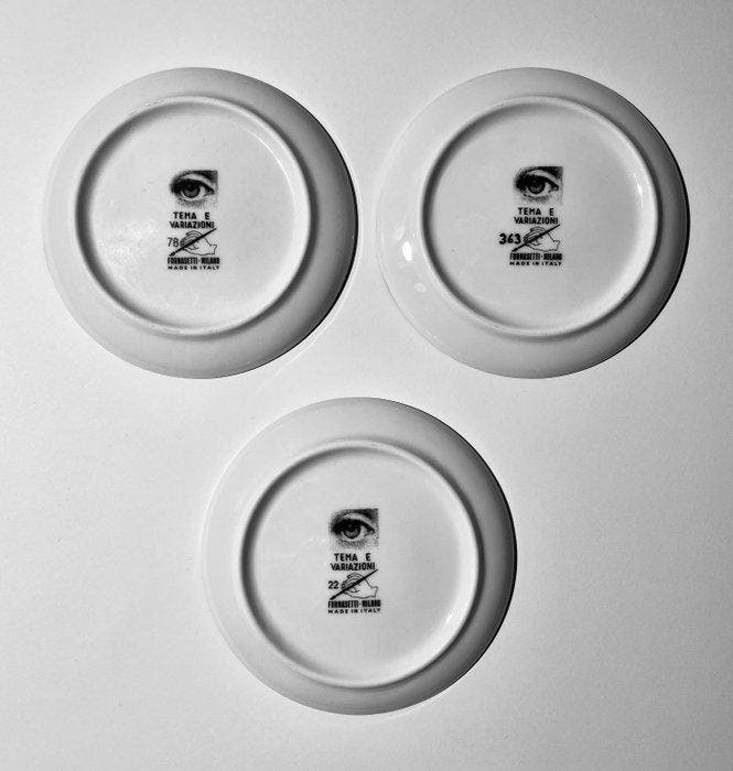 Fornasetti-Milano - Piero Fornasetti - Schotel (3) -, Antiek en Kunst, Antiek | Meubels | Stoelen en Sofa's