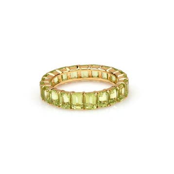 Eeuwigheidsring - 22 karaat Geel goud - 5.31ct. tw. Olivijn