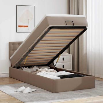 vidaXL Ottoman bed met matrassen en LEDs 80x200 cm, Huis en Inrichting, Slaapkamer | Bedden, Verzenden, Nieuw