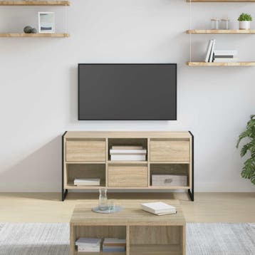 vidaXL TV Kast met lade Sonoma 100 x 36 x 49,5 cm Bewerkt, Verzenden, Nieuw