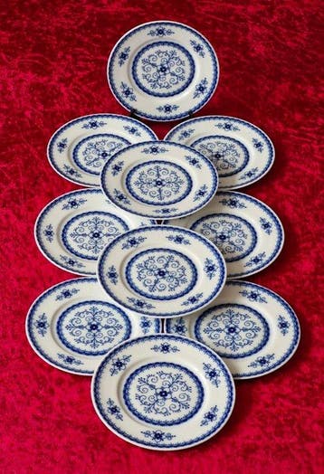 Winterling - Bord (10) - Uienpatroon/Blauw Saksisch -, Antiek en Kunst