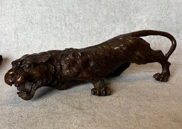 Statue, Exclusief sculptuur van een tijger 31.5 cm (Zonder, Antiek en Kunst