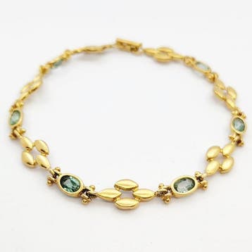 Armband - 18 karaat Geel goud - 3.00ct. tw. Aquamarijn, Nieuw